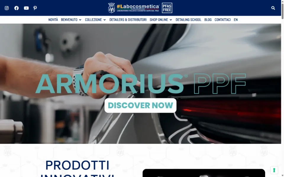 LaboCosmetica website, designed and developed by REGICODE